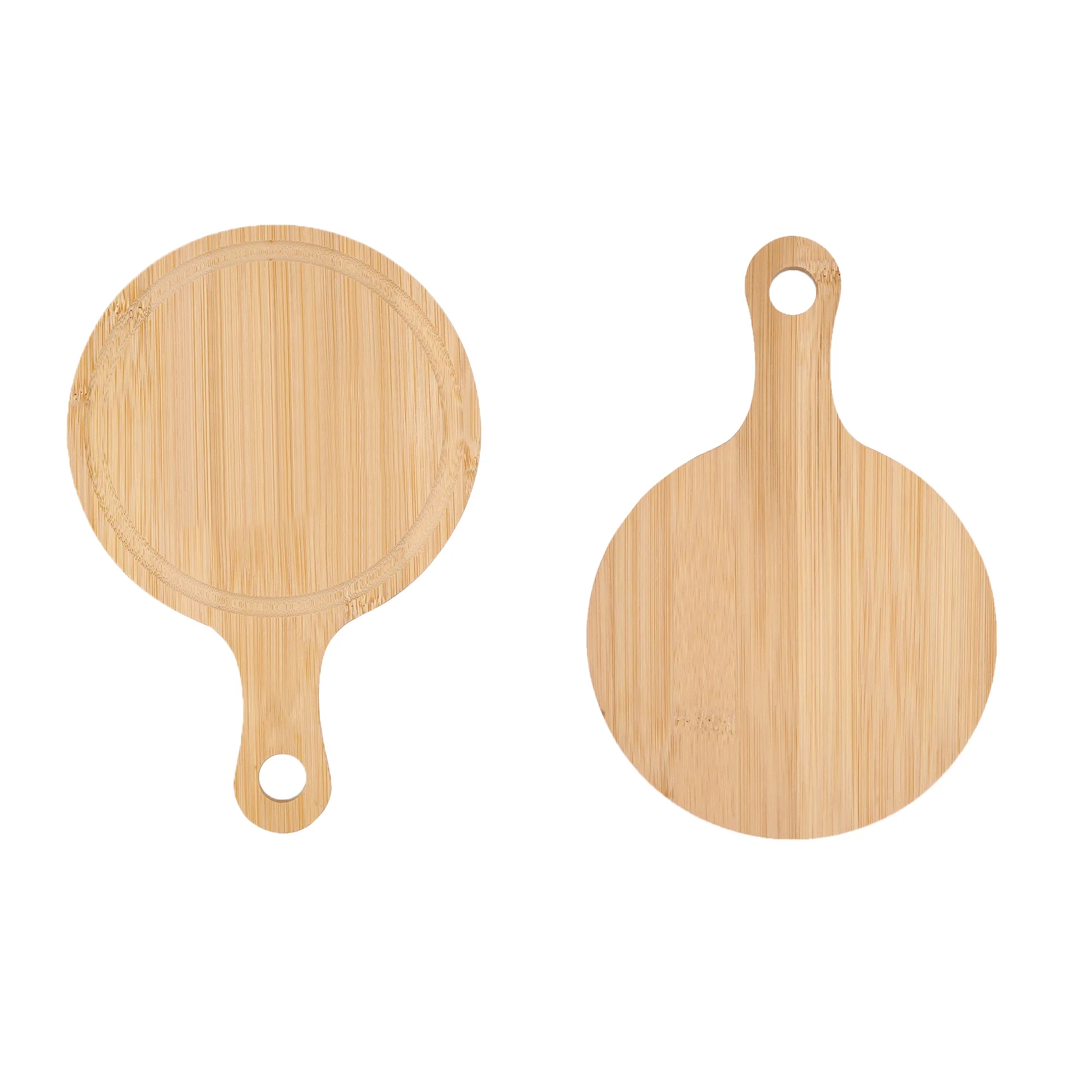 Pizza Peel with Handle Natural Wooden Cutting Board 3