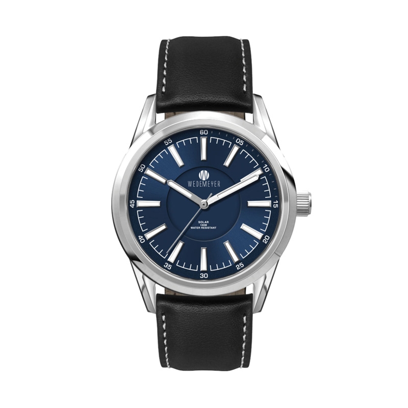 42MM, SS, SILVER CASE,  3-HAND "SOLAR" MVT