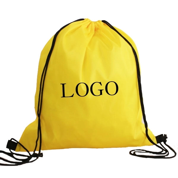 Ultra Light Polyester Drawstring Backpacks - 13" W x 16" H 2