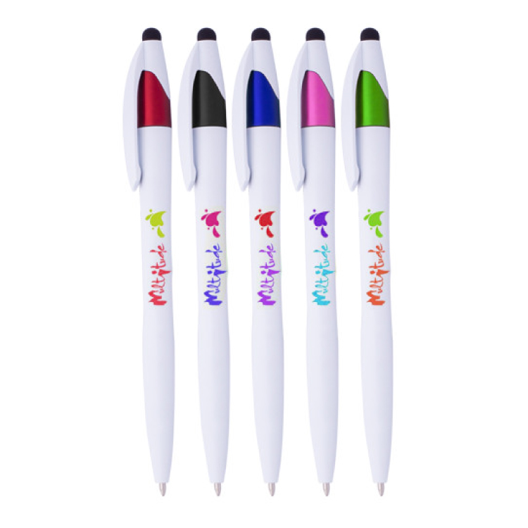 White Twist Barrel Stylus Pen 2