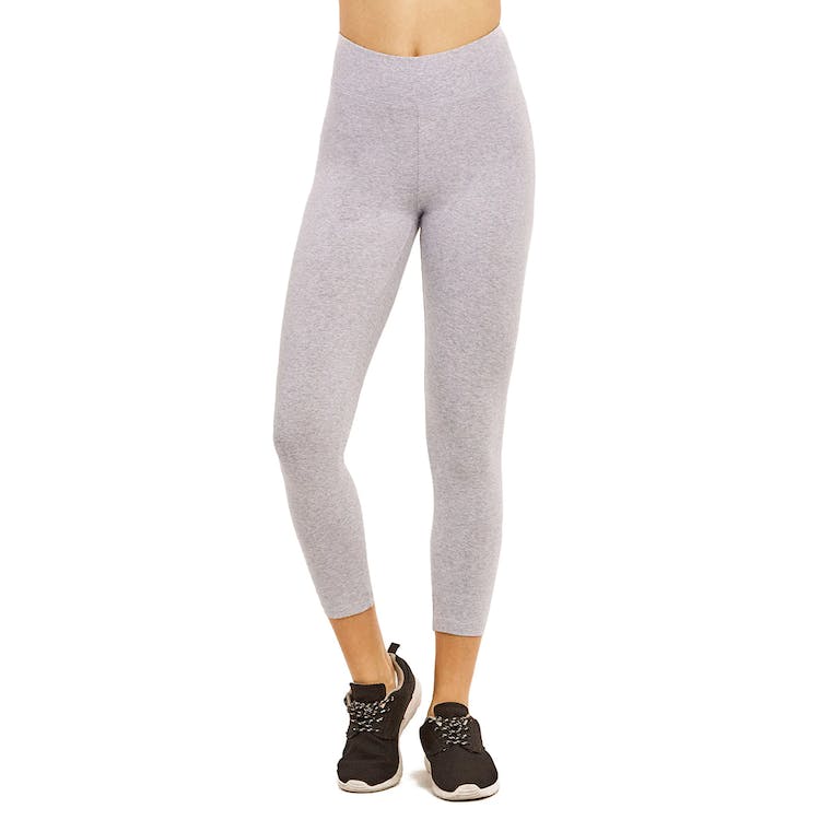 Women's Cotton Leggings - Medium Heather Gray 2