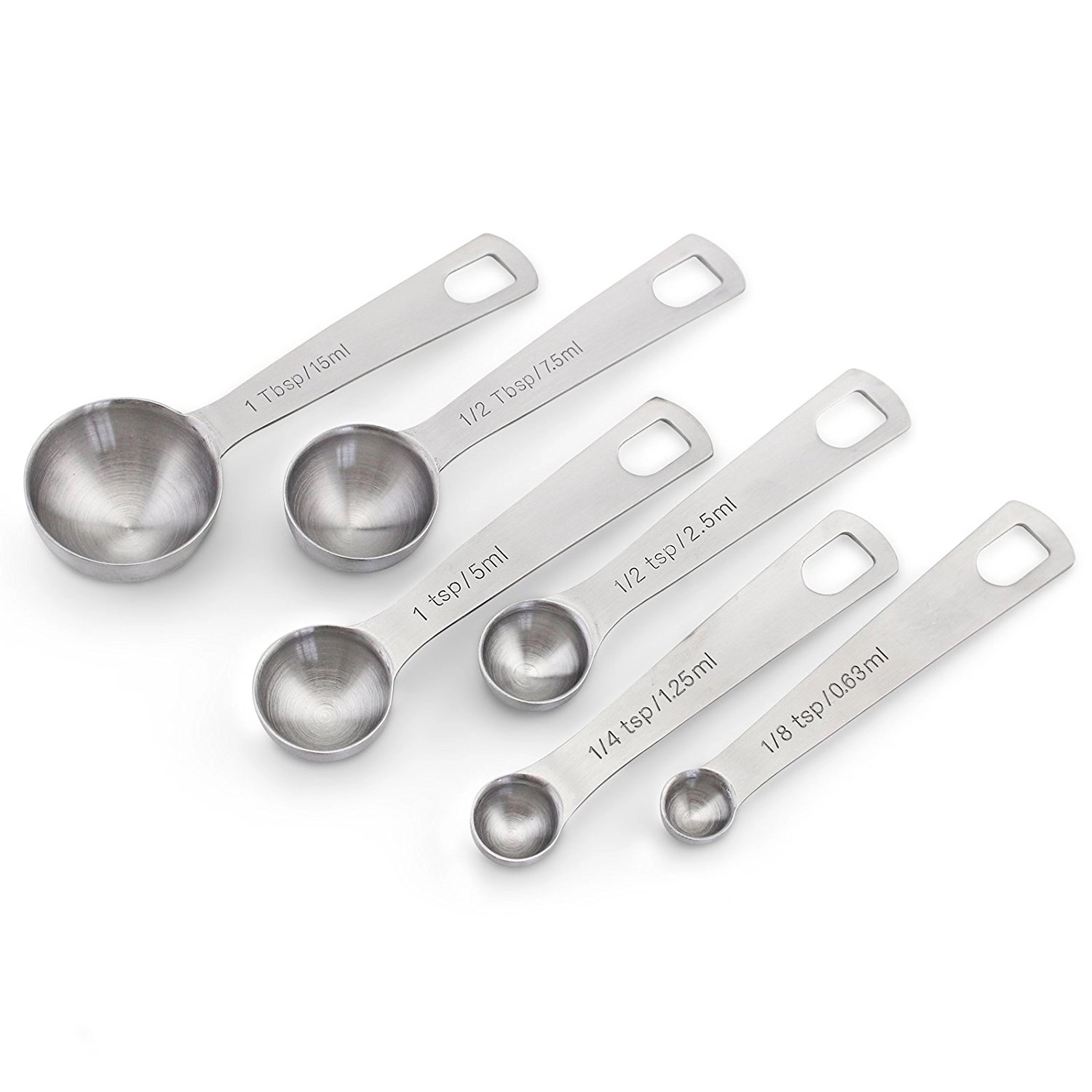 Stainless Steel Measuring Spoons, Set of 6 4