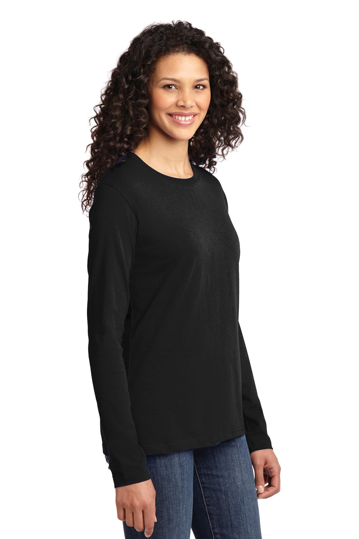 Port & Co Women's Long Sleeve Core Cotton Tee. LPC54LS 85