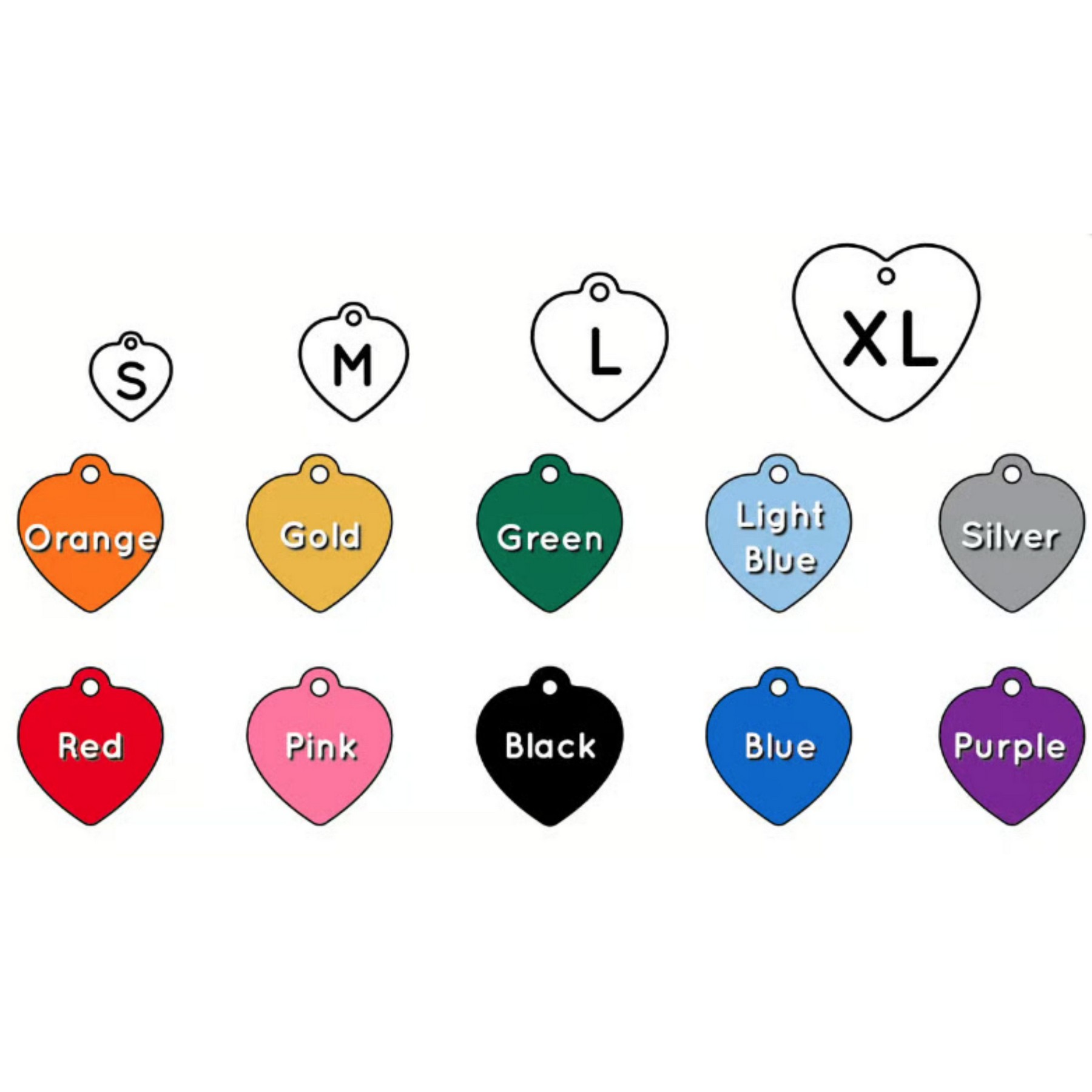 Hearts Aluminum Tag - 100% MADE IN THE USA