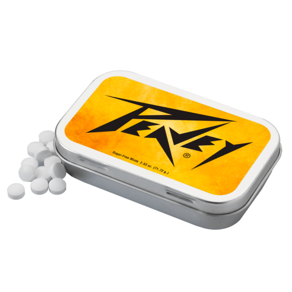 3 3/4" x 2 3/8" Large Rectangular Hinged Tin with Mints 9