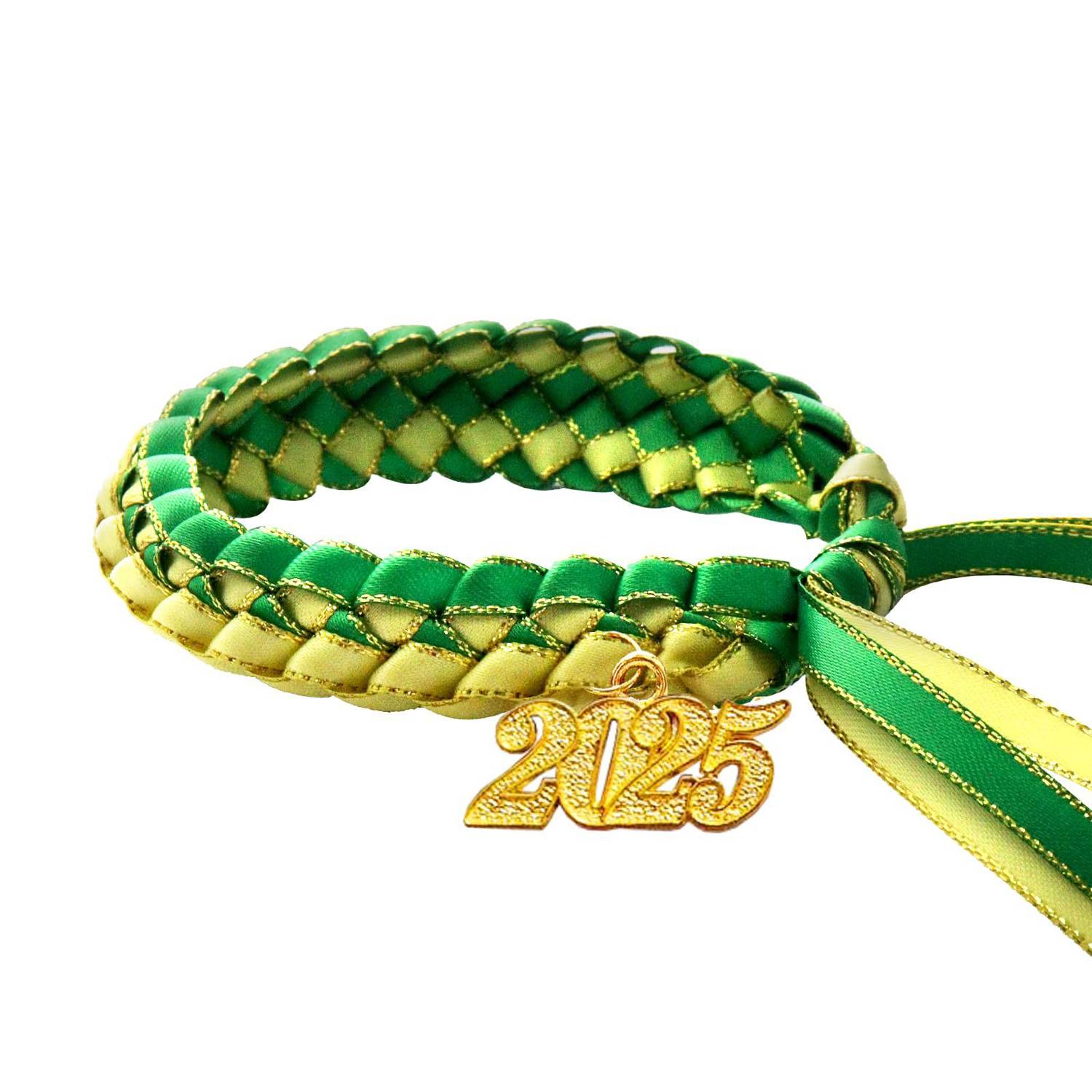 2025 Handwoven Two-Tone Satin Ribbon Graduation Bracelet 7