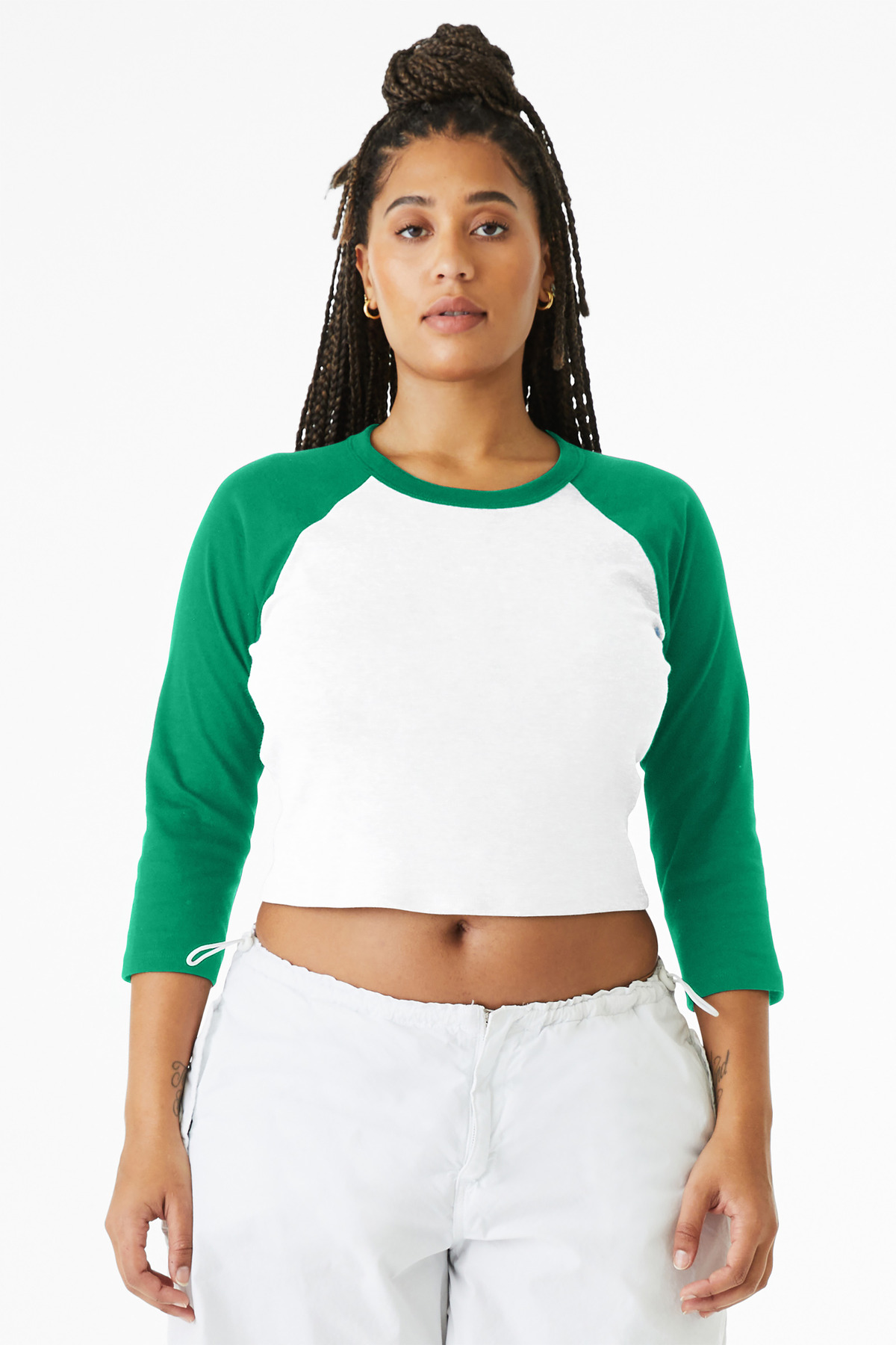 BELLA+CANVAS Women's Micro Rib 3/4 Raglan Baby Tee BC1200 23