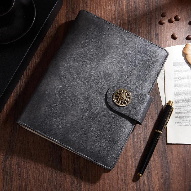 PU Leather A5 Business Travel Journal Binder Notebook 9