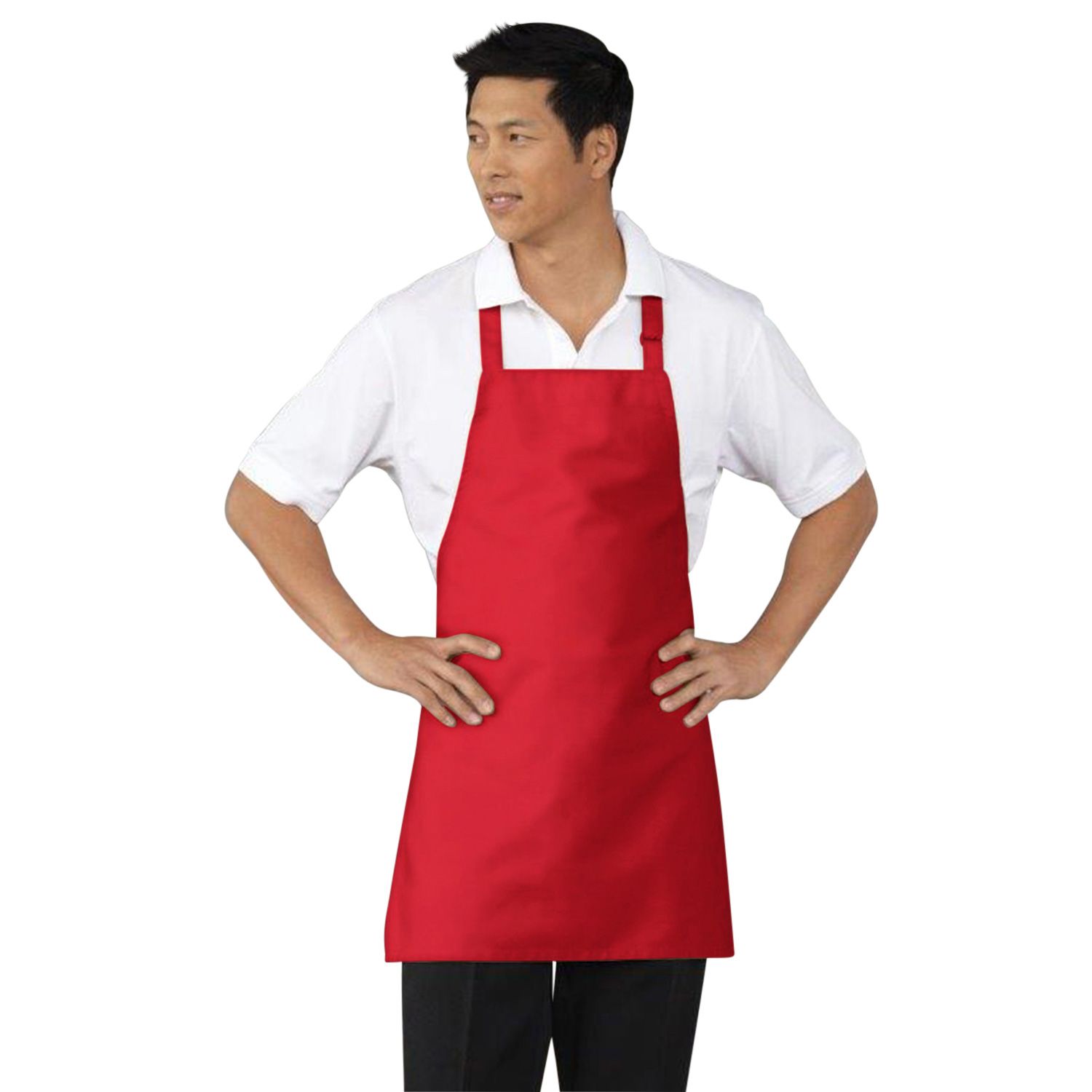 Red Adjustable Bib Apron 1