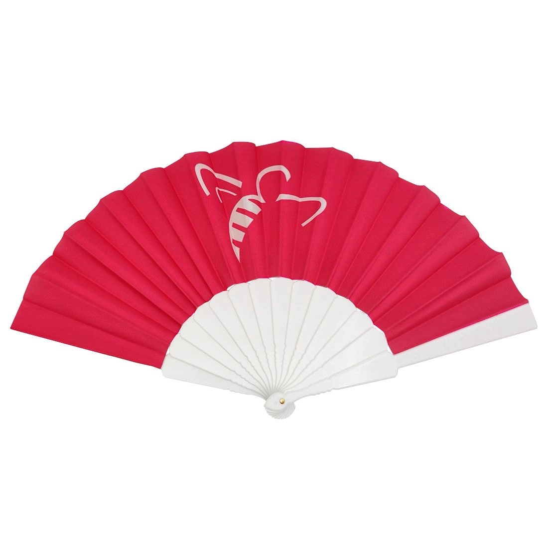 7"Plastic Frame Crafted Folding Paper Fan 1