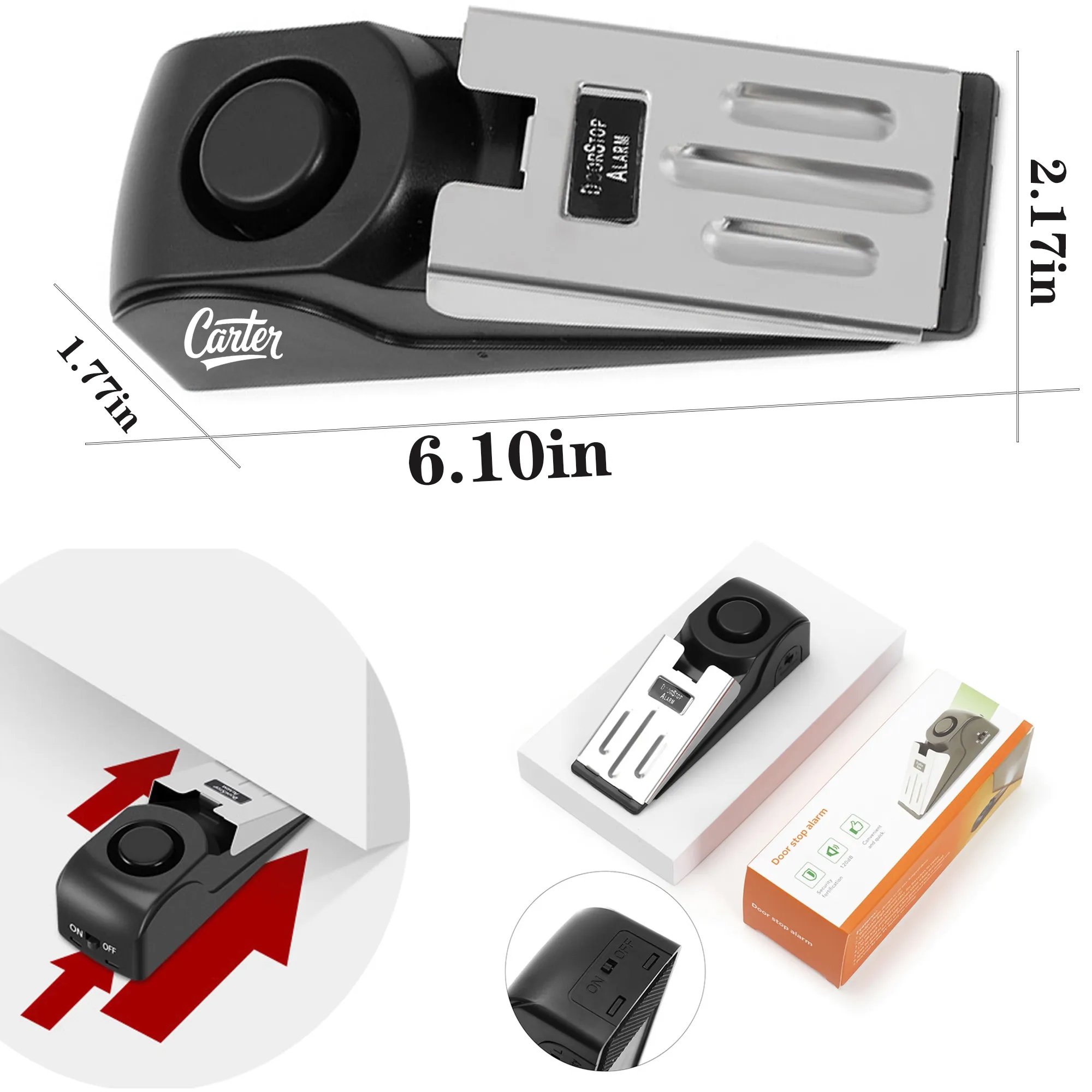 Battery-Free Home Door Anti-Collisionr Plug Alarm 3