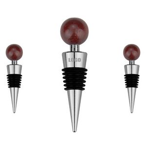Stylish Wooden Ball Wine Cork Bottle Stopper 3