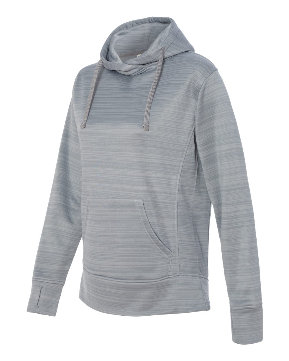 Women's Odyssey Striped Performance Fleece Lapover Hooded Sweatshirt - 8662 23