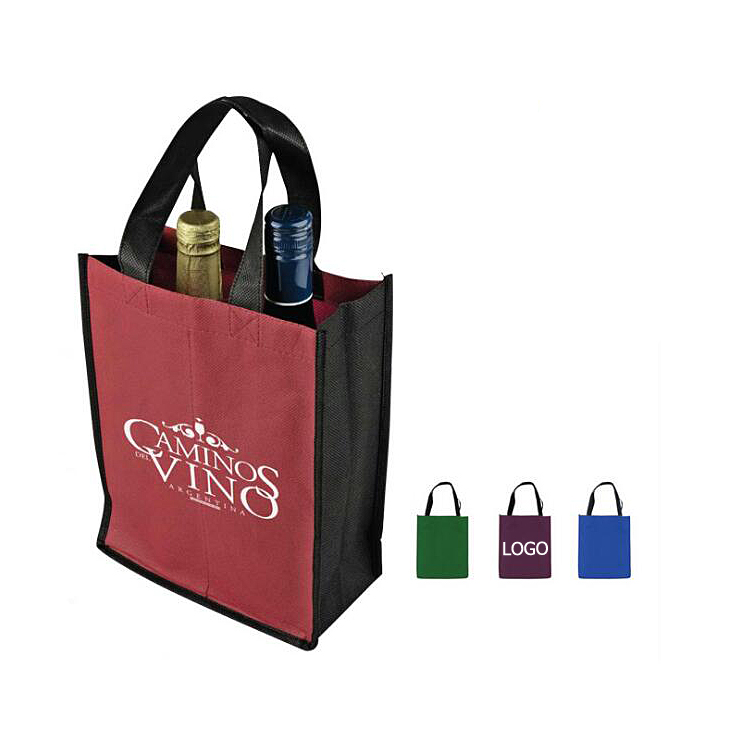 80G Non-Woven 2 Bottle Wine Bag