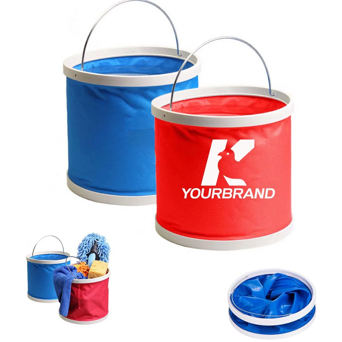 11L Large Portable Folding Water Bucket with Handle 2