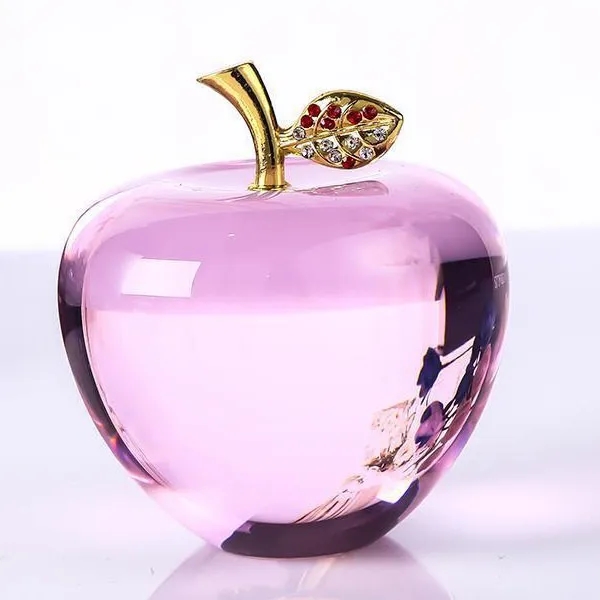 Crystal Glass Red Christmas Apples 4