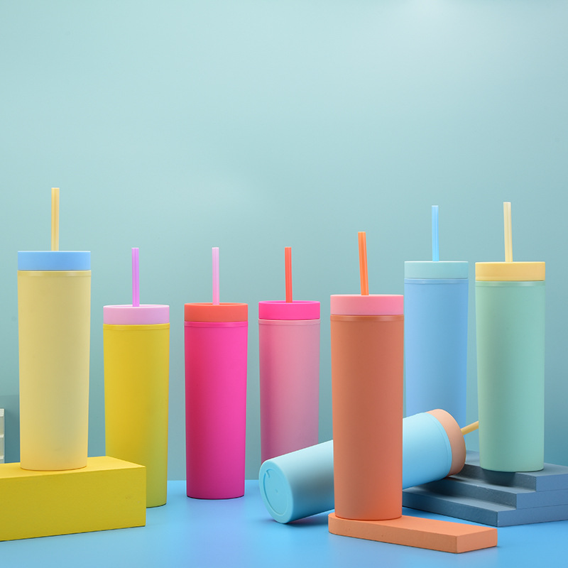 Customized straight silicone straw cup 4
