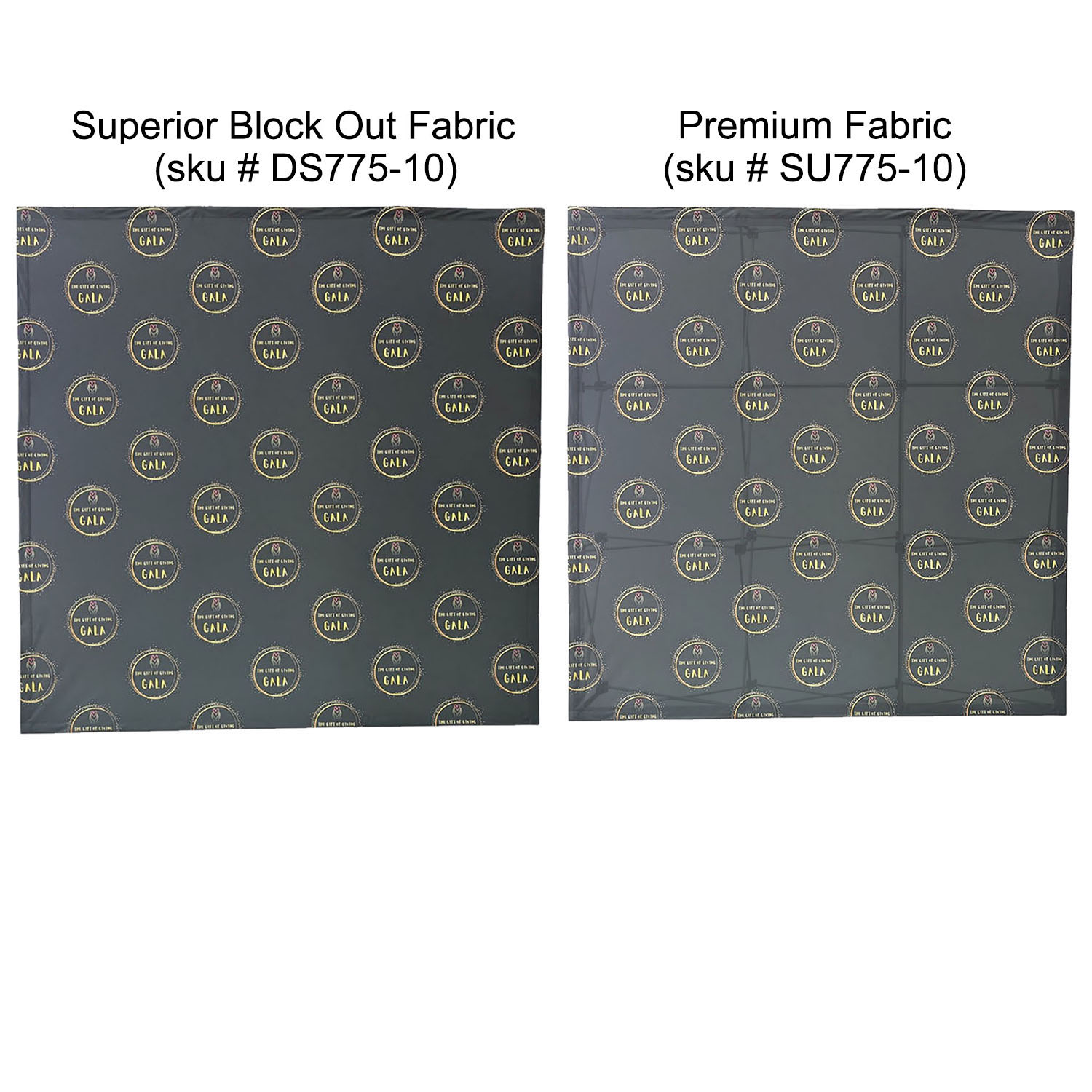 48 Hr Quick Ship -7.5' Straight Wall Full Height Fabric Pop-up Display, Superior Block Out Fabric 3