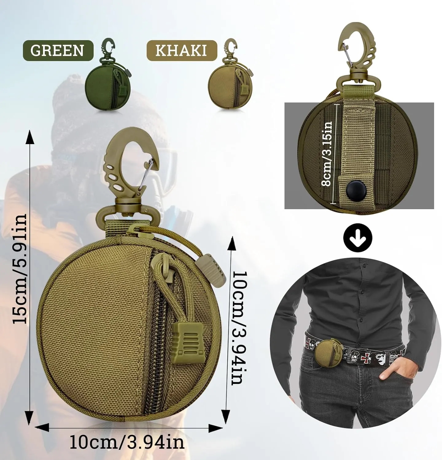 Tactical Round Pouch With Keychain Hook 3