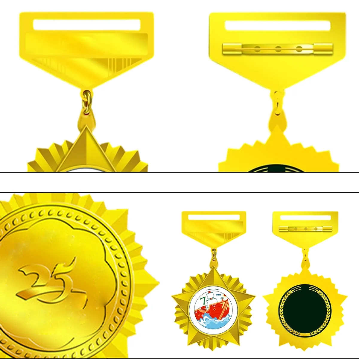 Custom Award Medals With Ribbon Lanyard 7
