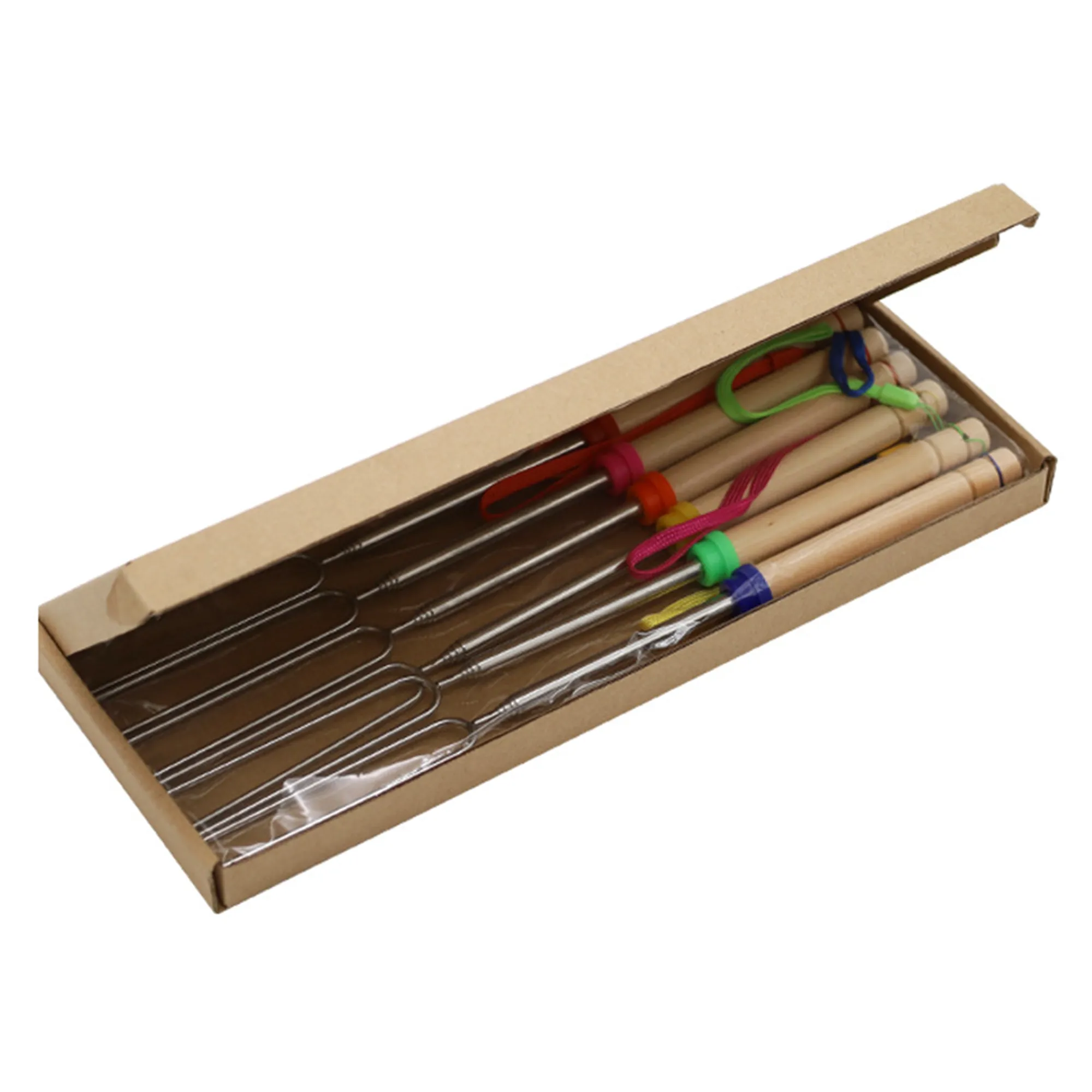MOQ 50 Telescopic BBQ Skewers Set of 8 3