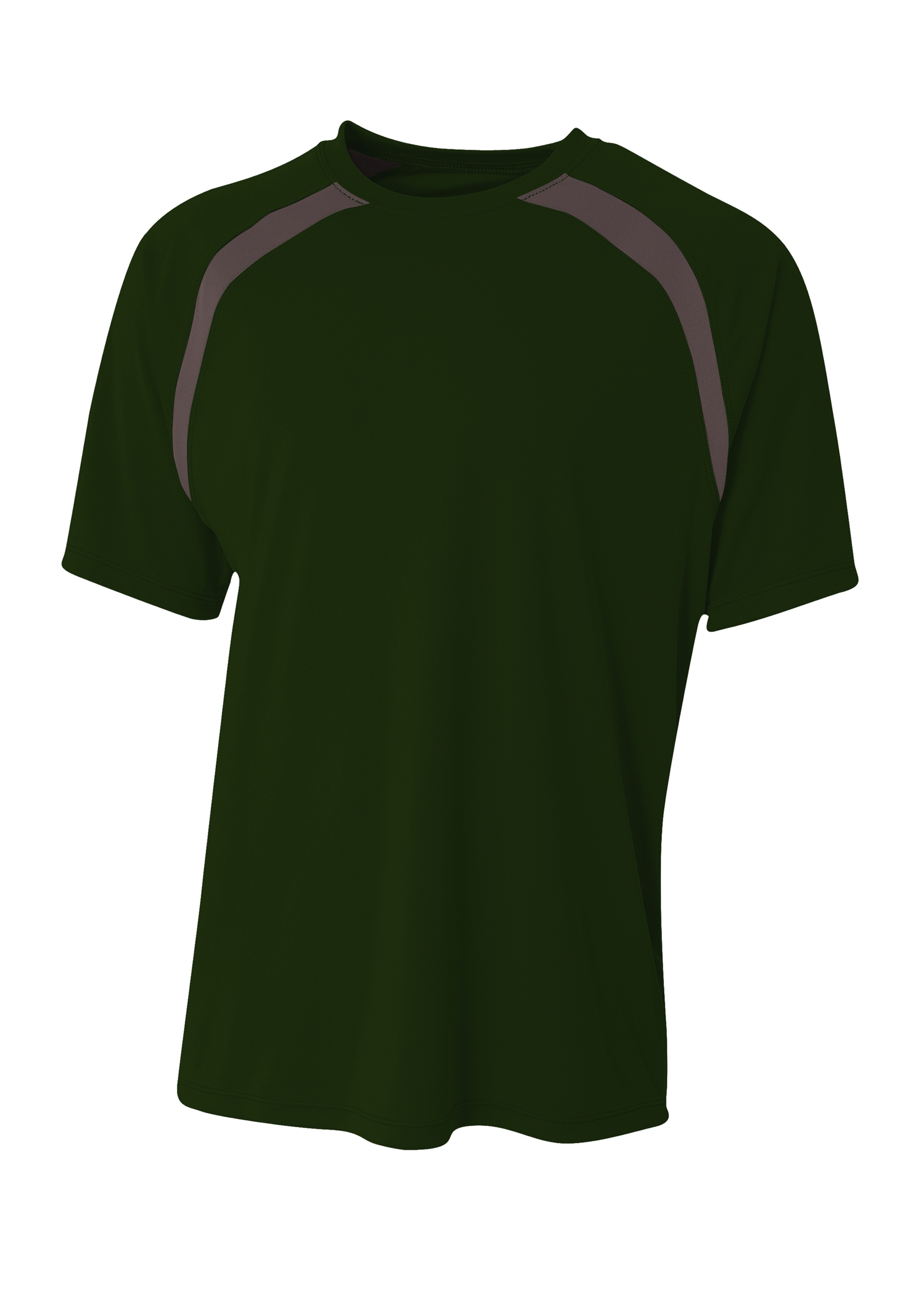 A4 Spartan Short Sleeve Color Block Crew 5