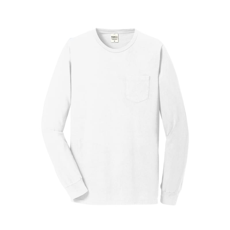 Port & Company Beach Wash Garment-Dyed Long Sleeve Pocket Tee 52