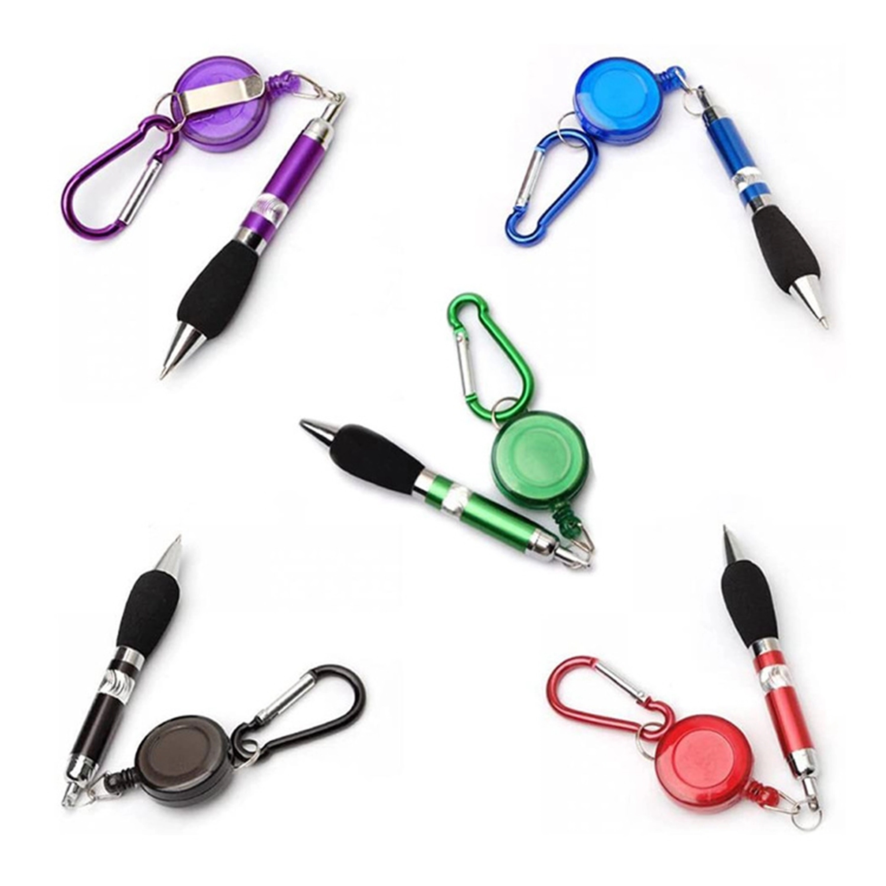 Badge Reel Retractable Pen with Carabiner 9