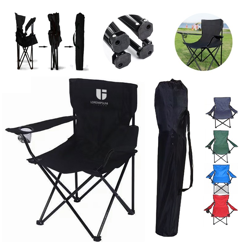 Portable Outdoor Folding Camping Chair with Armrests & Cup Holder 2