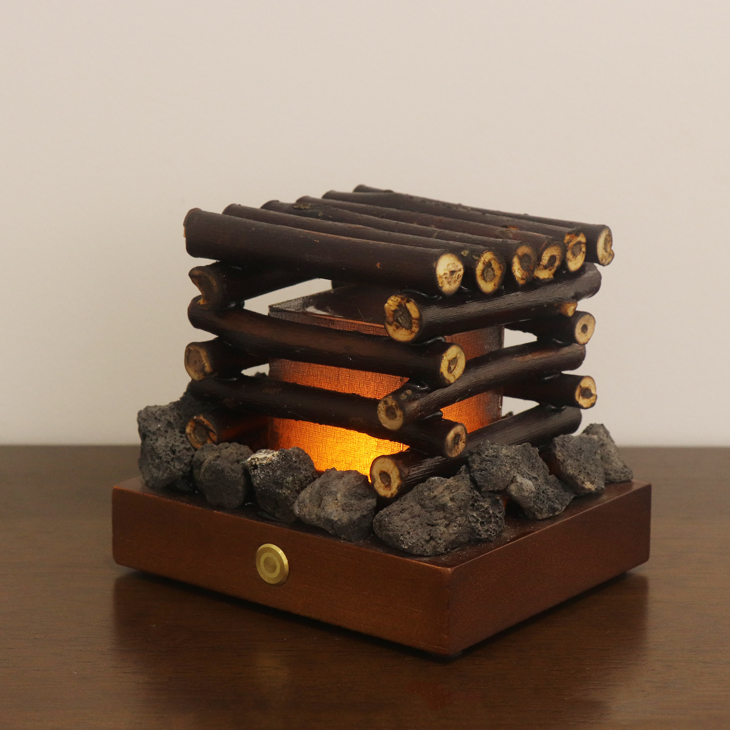 Wooden Flame Bonfire Burning White Noise Night Light 6