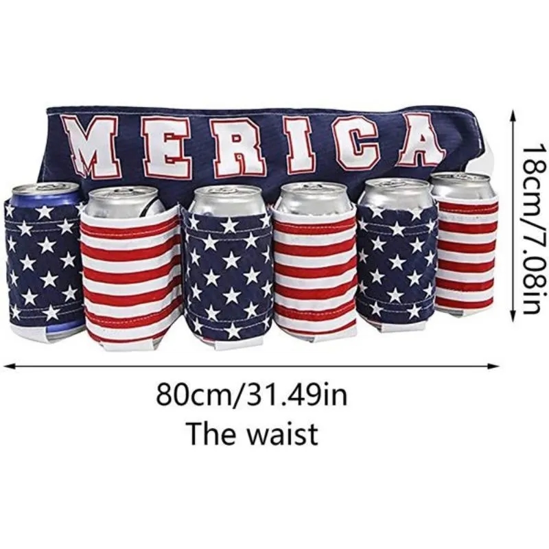 Custom Printed 6-Pack Beer Belt Camping Picnic Waist Bag 4