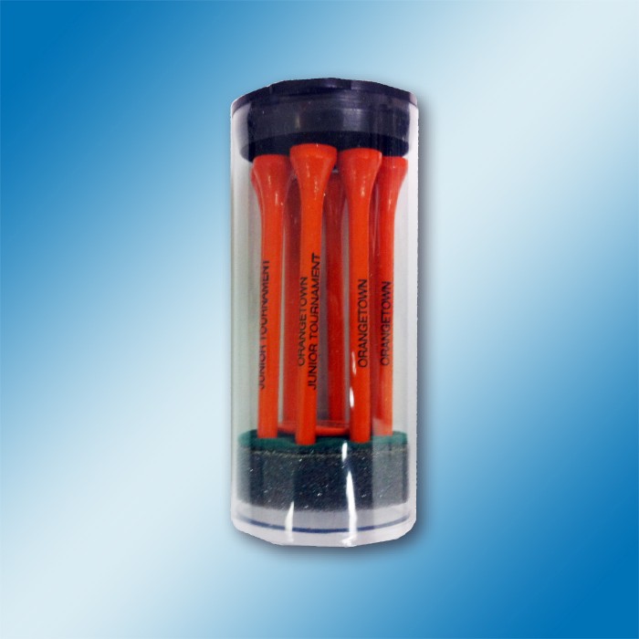 Super Length Eight 3 1/4" Tees & 1 Marker in Tube 1