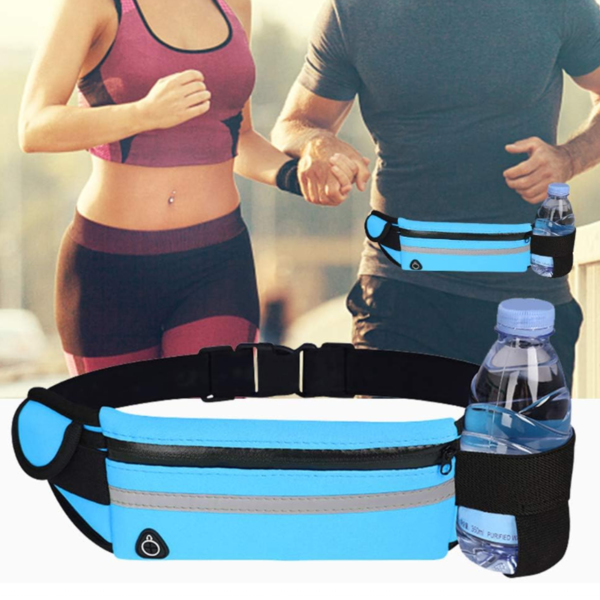 Running Waist Pack with Bottle Holder and Earphone Port 2