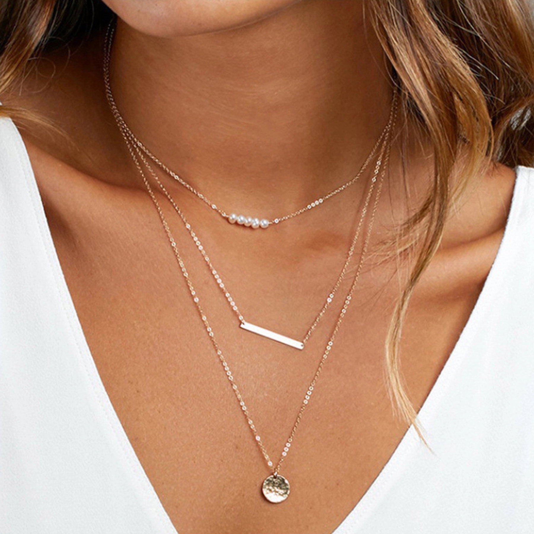 Dainty Layered Choker Necklace 2