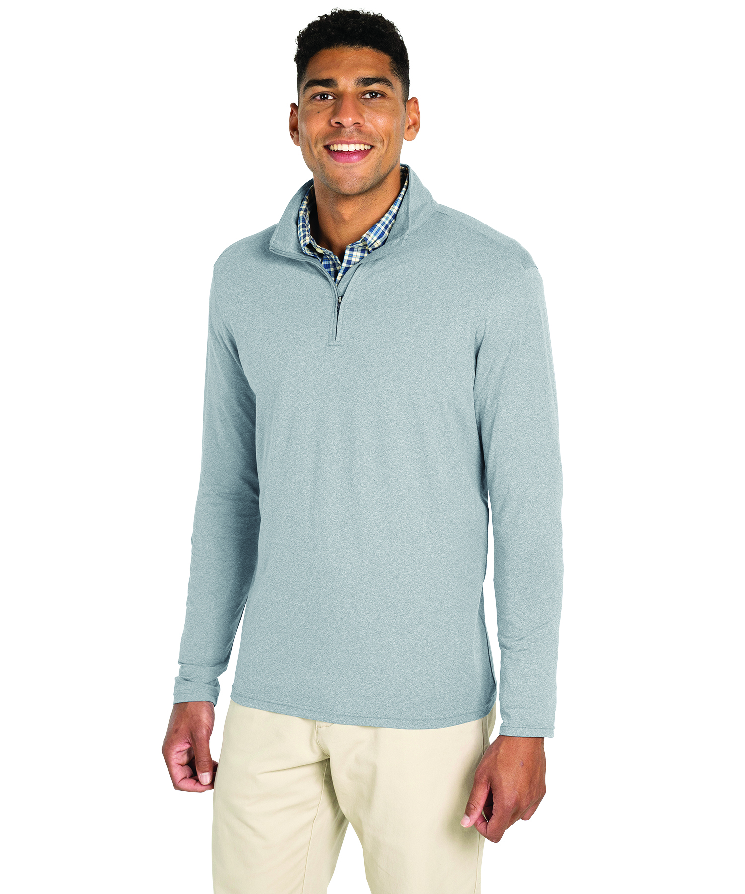 Men's Heathered Eco-Logic Stretch Quarter Zip, custom hoodie or sweatshirt with logo imprint 70