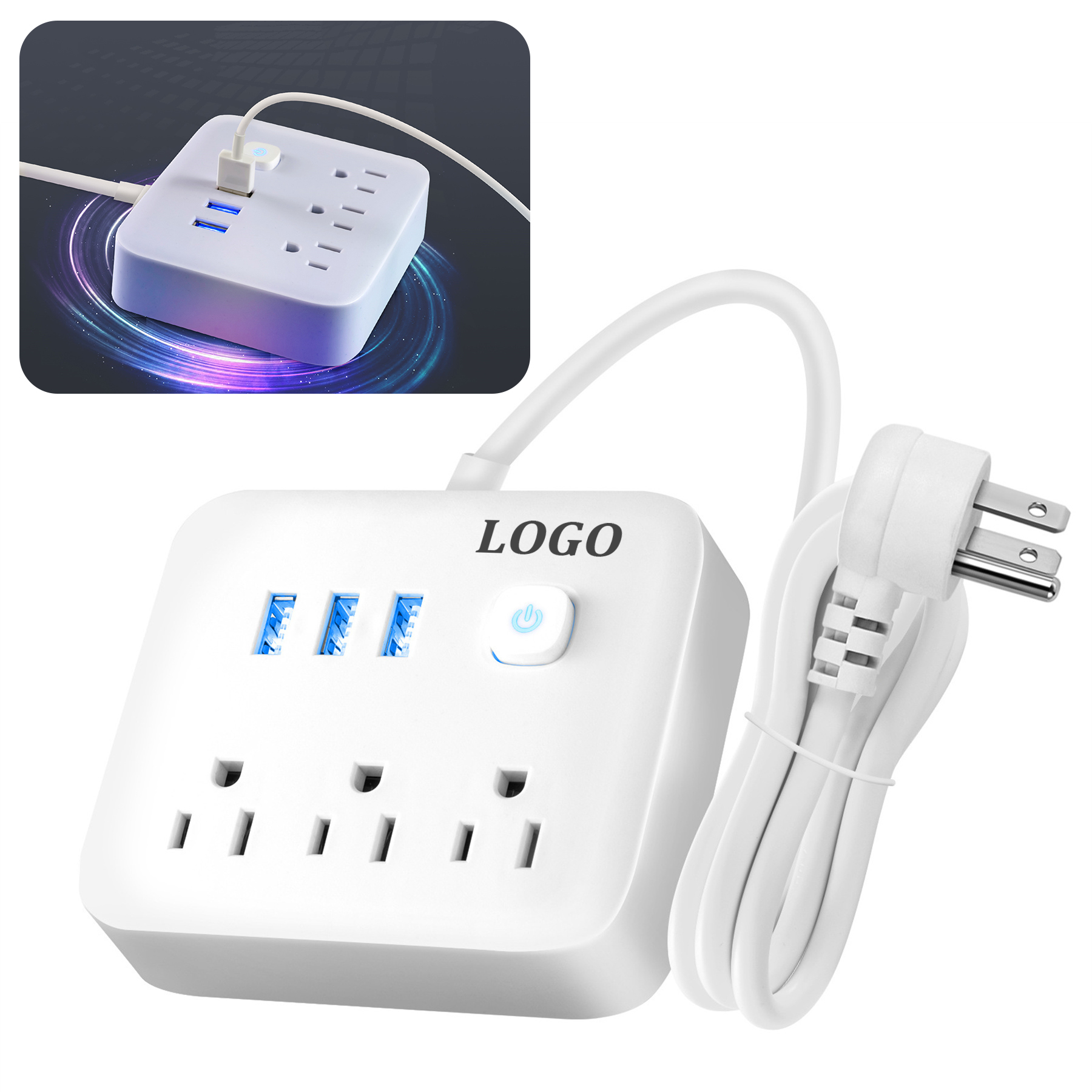Power Strip Surge Protector with 3 USB Charging Ports 3