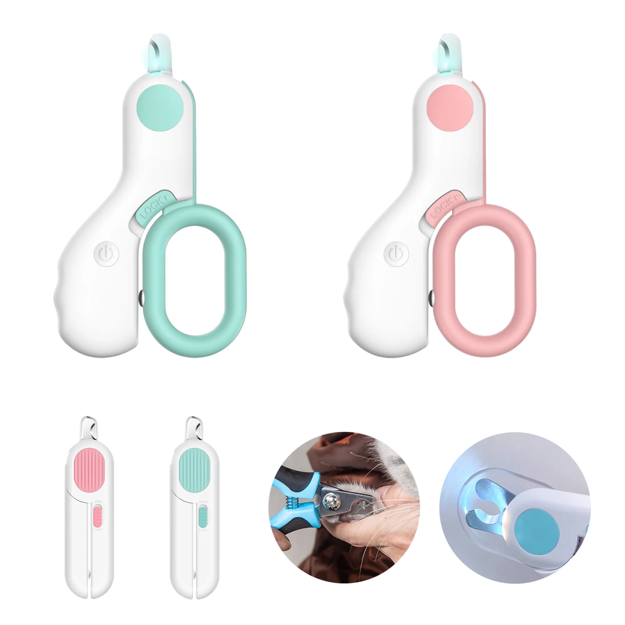 LED Light Pet Nail Clippers 2