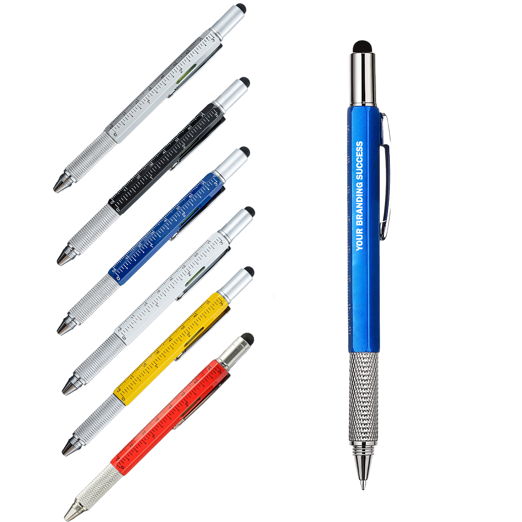Ultimate 6-in-1 Multi-Tool Pen Ruler Stylus Flat Water-Based 4