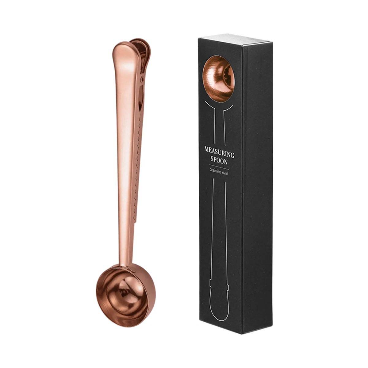 Polished Stainless Steel Coffee Spoon and Clip 1