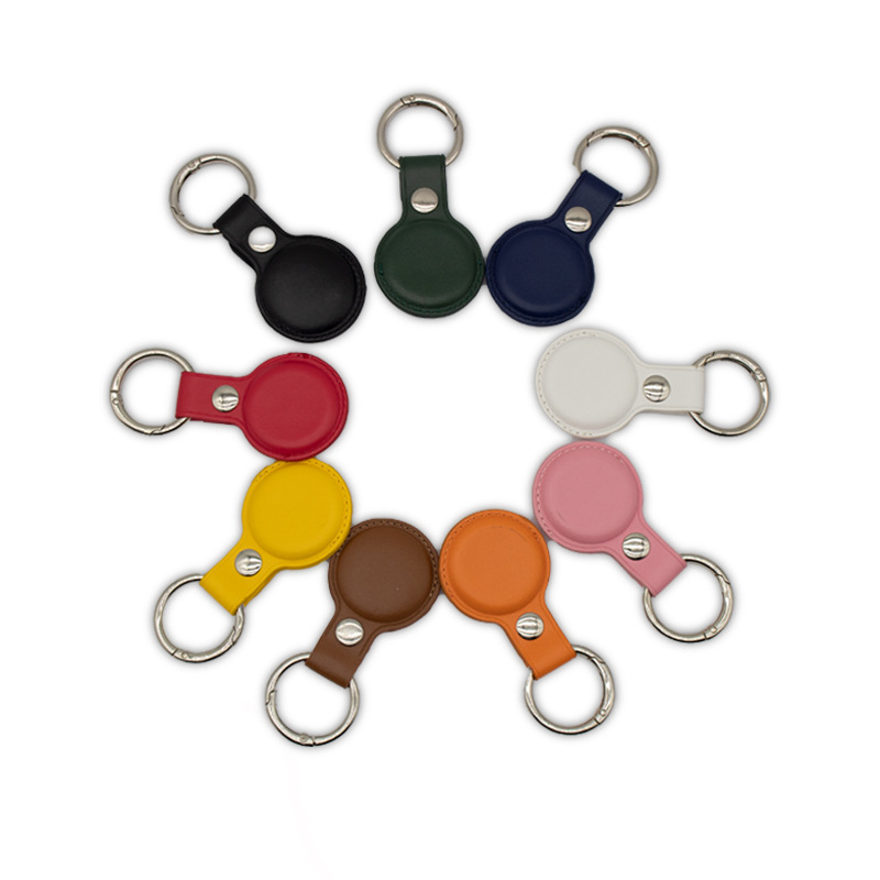 Leather Airtag Holder Keychain 1