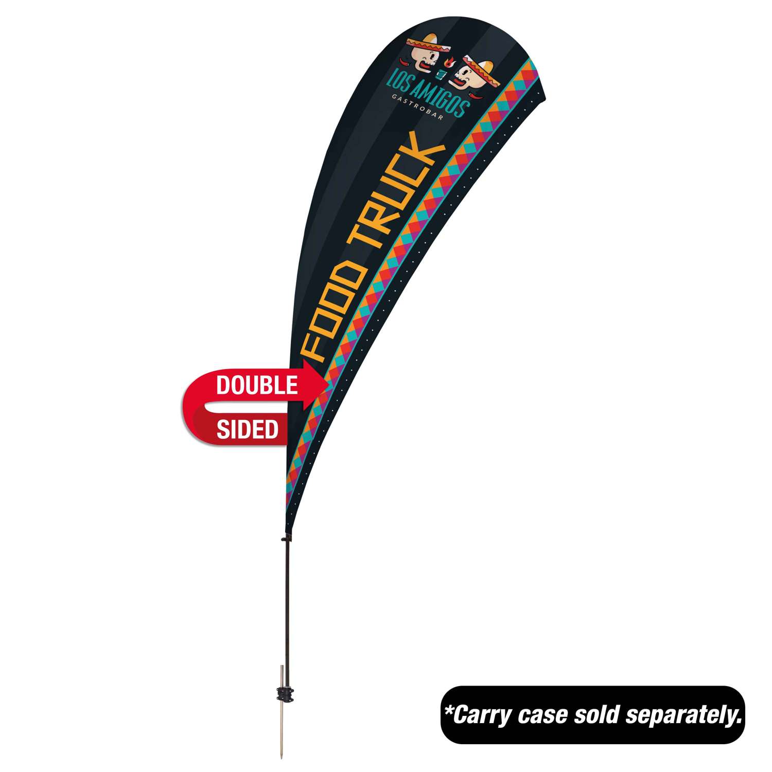 13' Value Teardrop Sail Sign Kit (Double-Sided with Value Spike)