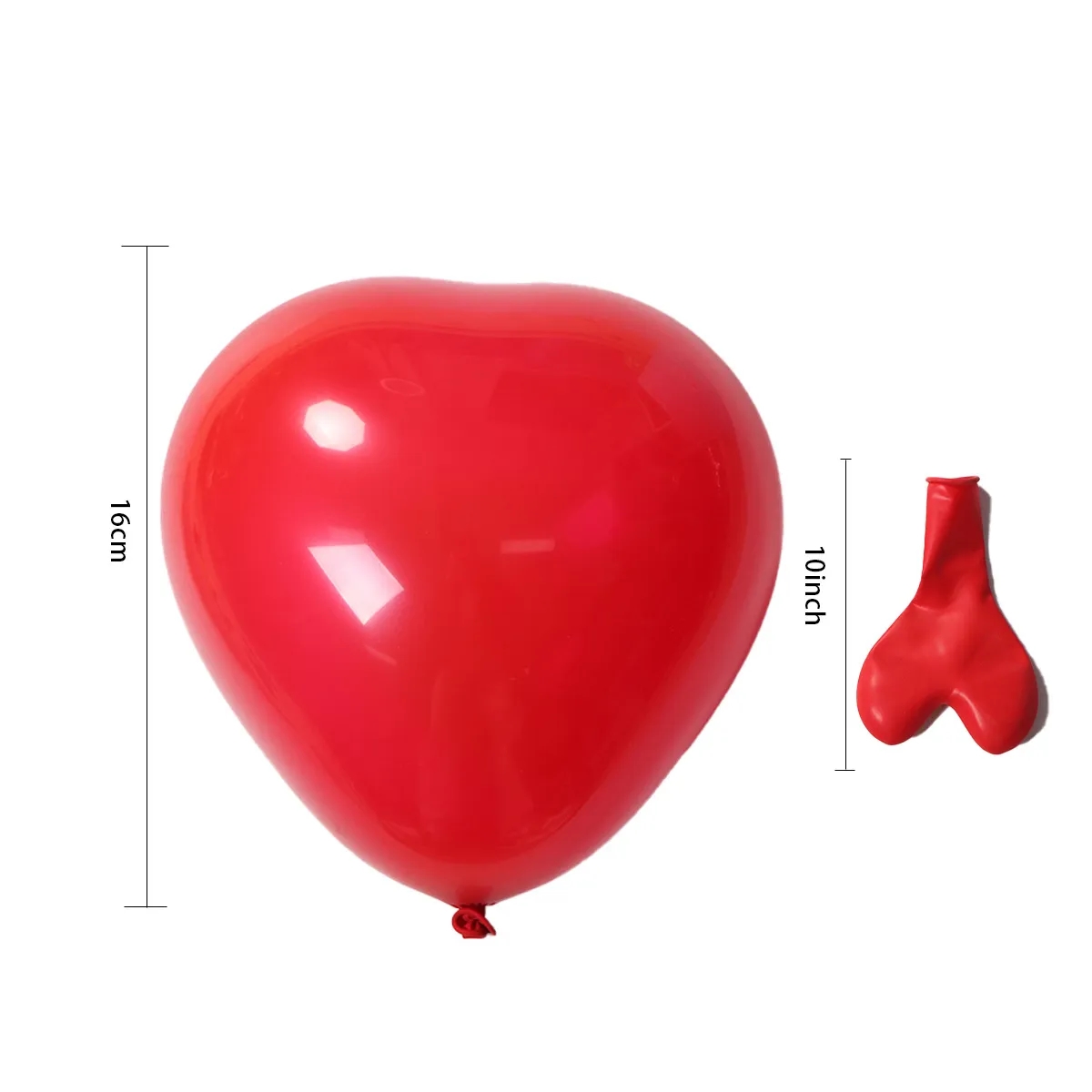 10-inch heart-shaped latex balloon 2