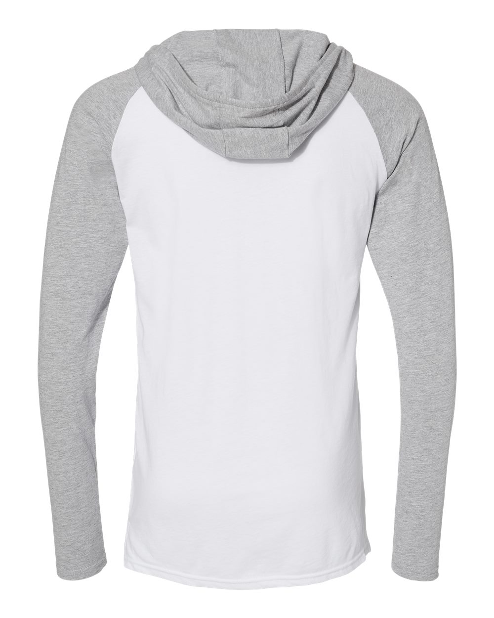 Unisex Fine Jersey Hooded Long Sleeve Raglan Tee - 6917 34