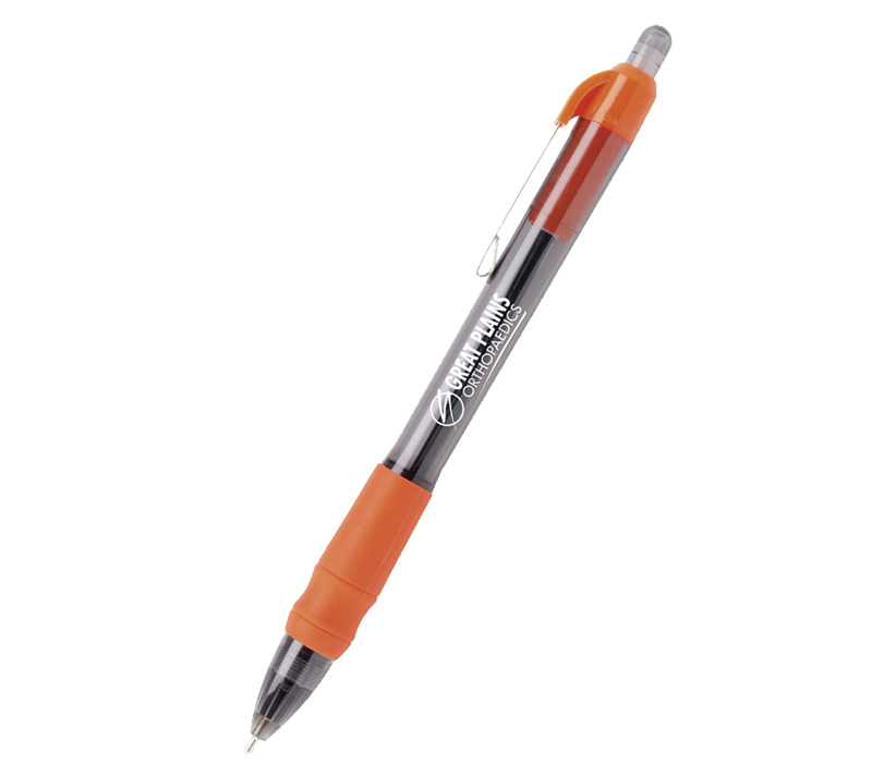 Translucent Rubber Grip Plastic Pen 5
