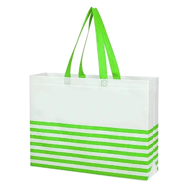 Non-woven Horizontal Stripe Tote Bag 2