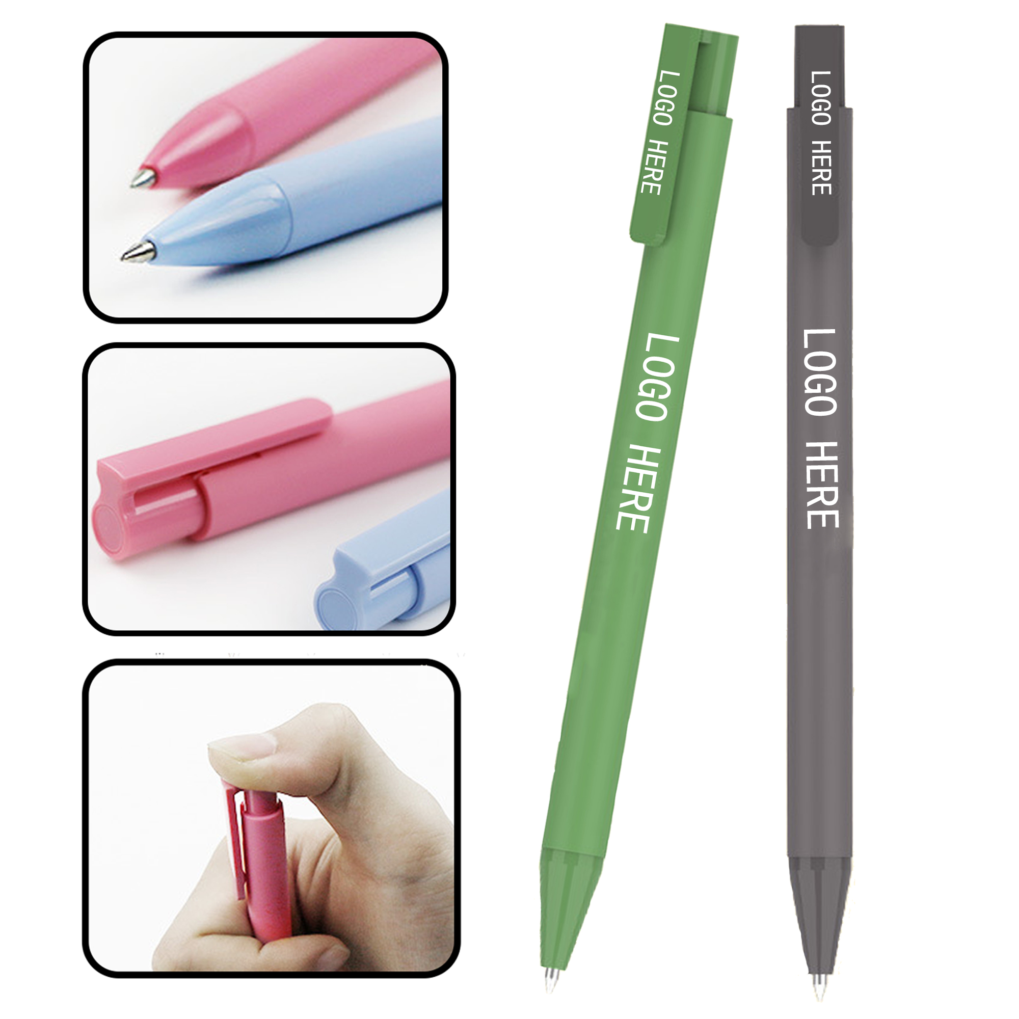 Customized Promotional Plastic Retractable Gel Ink Pen 3