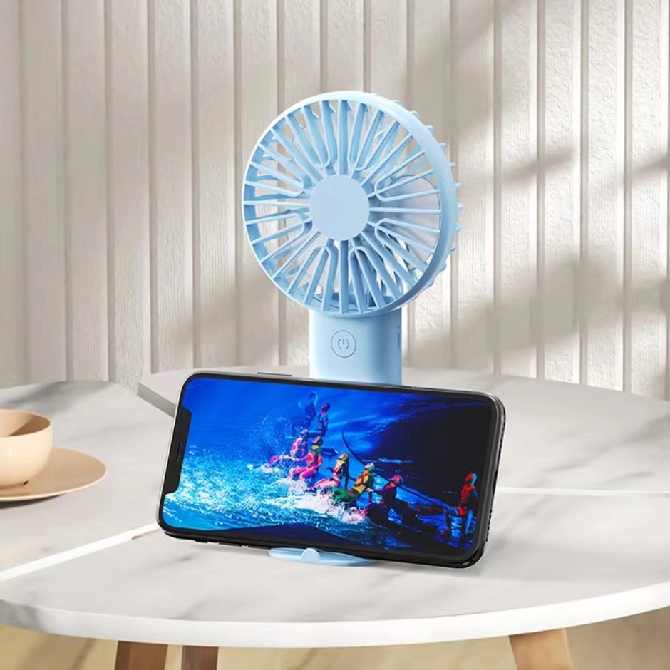 Custom Handheld Fan With Phone Holder Base 7