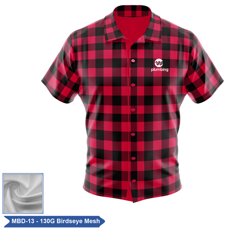 Sublimation Lightweight Mesh Full-Button Shirt - Men, Women, Kids 2