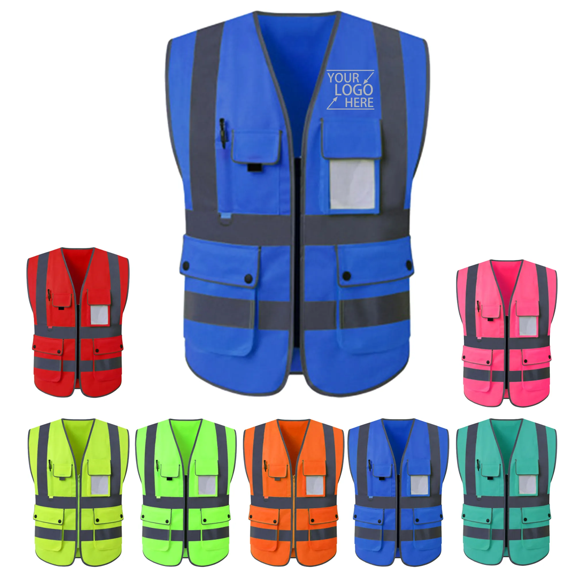100% polyester High-Visibility Reflective Vest