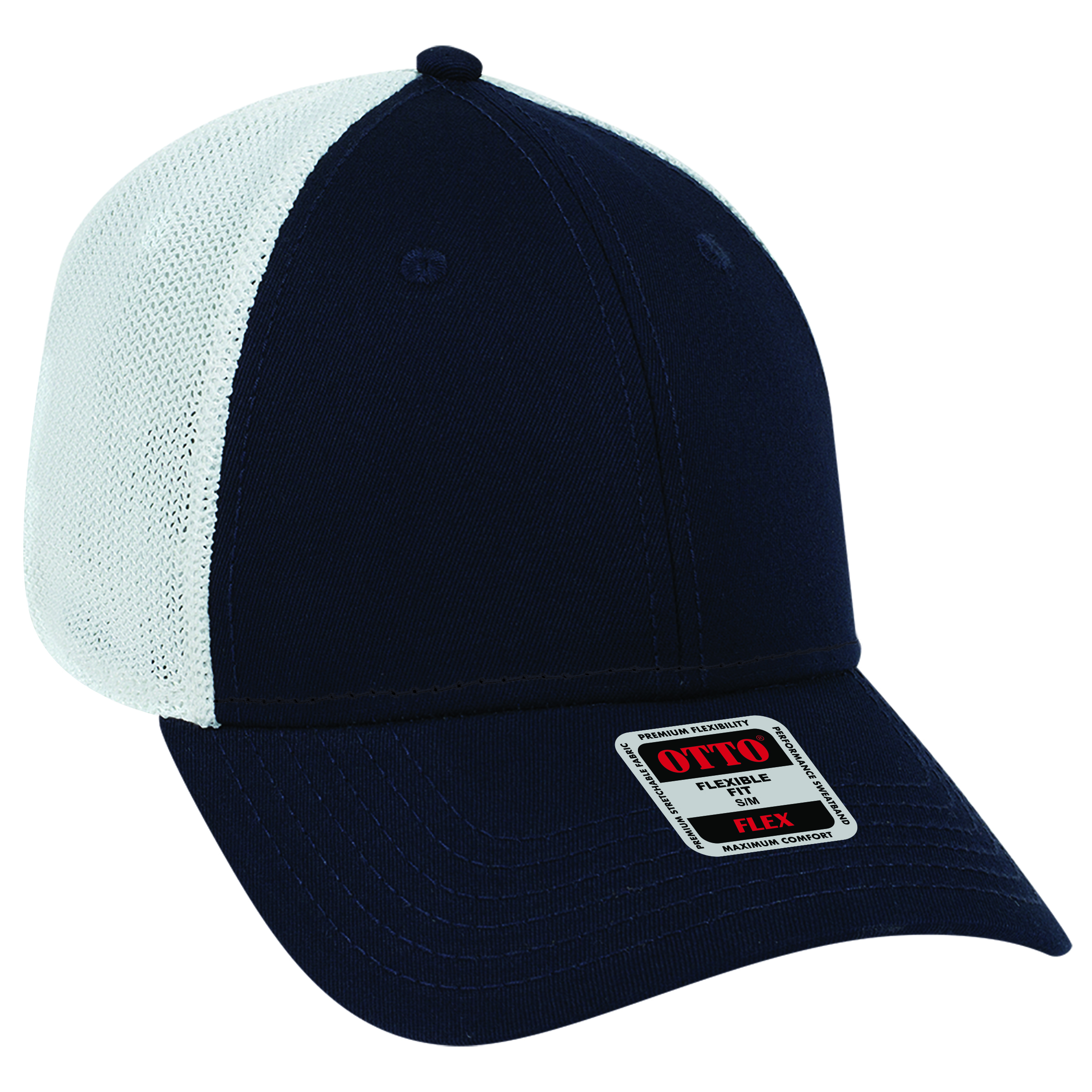OTTO CAP® OTTO FLEX® Fitted 6 Panel Low Profile Mesh Back Trucker Hat 40